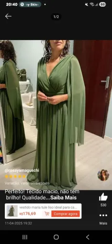 Vestido Madrinha verde Oliva