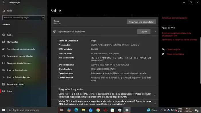 PC completo ( Leia a descrição )