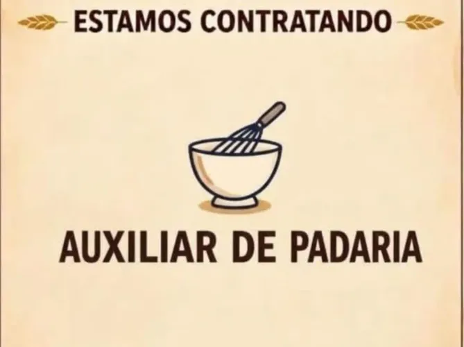 Auxiliar de padaria / WhatsApp: *