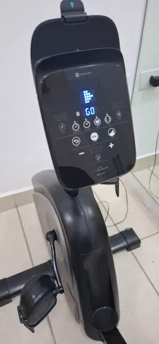 Bicicleta Ergométrica Semi Alongada Domyos Preta