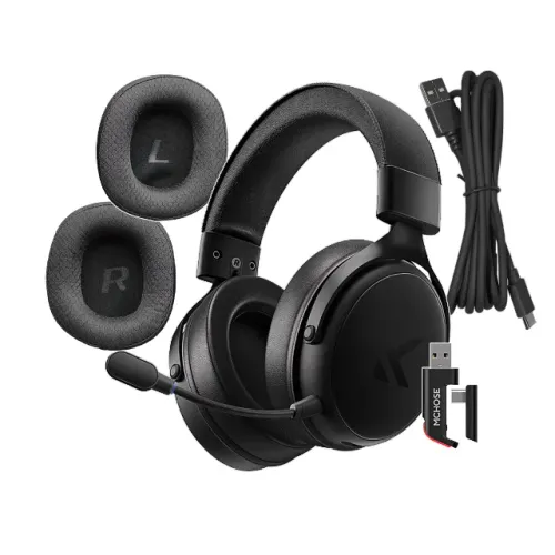 Headset Fone Mchose V9 Pro Tri-mode Wireless Sem Fio Gamer Preto