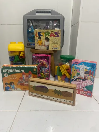Kit brinquedos infantis e pedagógicos 