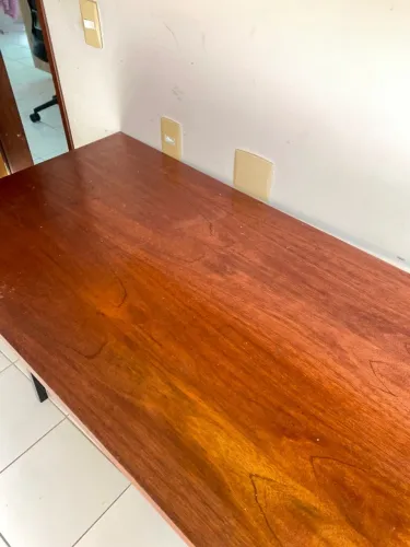 Mesa Home office tampo madeira 2m x 90cm