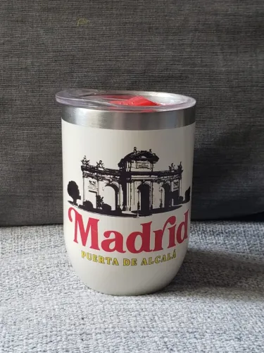 Copo Térmico Inox Madrid Puerta De Alcalá Souvenir Espanha Novo