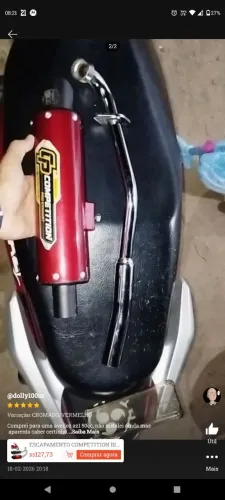 Cano para biz pro tork copetition vermelho cromado 2011 a 2018 NOVO 