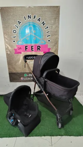 Carrinho Moisés bebê conforto com base Galzerano Olympus 
