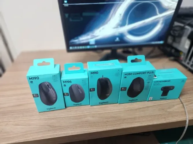 Mouse Logitech Original M90 M170 M190 M196 M280 + Webcam C270 - Loja Física