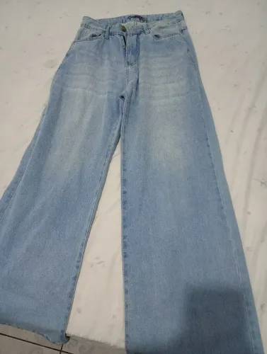 Calça wide leg jeans