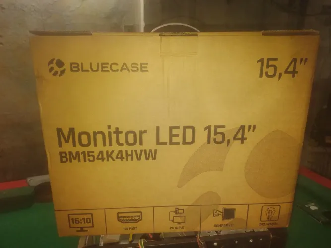 Monitor BLUE case 14.5 entrada HDMI e VGA novo na caixa lacrado