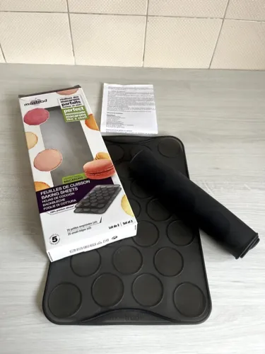 dupla de tapetes de silicone para macarons - importado