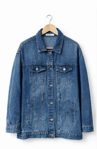 jaqueta jeans oversized alongada estilo rework | tamanho g | impecável