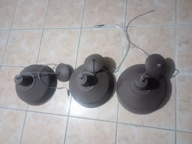 Jogo de lustres retrô 