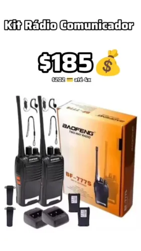 Kit rádio comunicador 