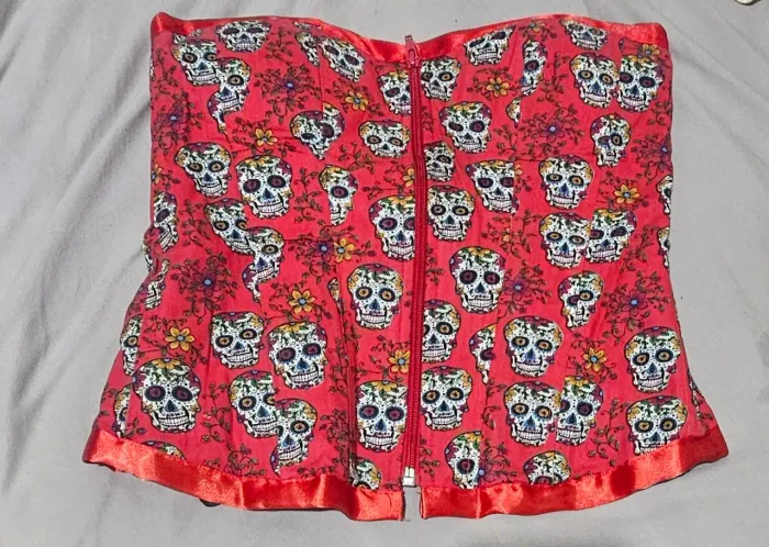 Corset caveira mexicana
