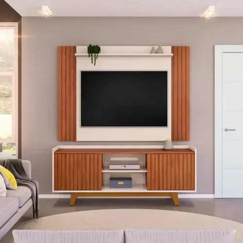 Conjunto Rack Flat e Painel Trend p/ TV até 60' - Entrega/Montagem Grátis p/Fortaleza