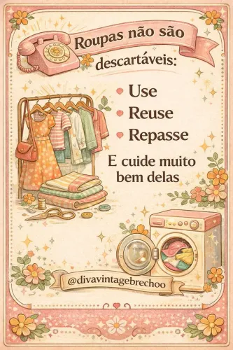 Mais de 500 peças de roupas para brecho