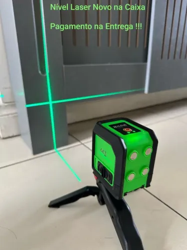 Nível a Laser Verde Profissional + Tripé | Construção | Drywall<br>
