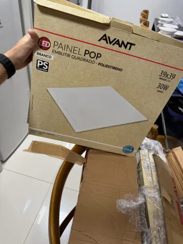 Painel led 40x40 30w avant 39x39 embutir