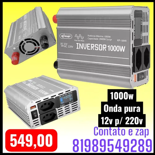 Inversor de onda pura 1000w 