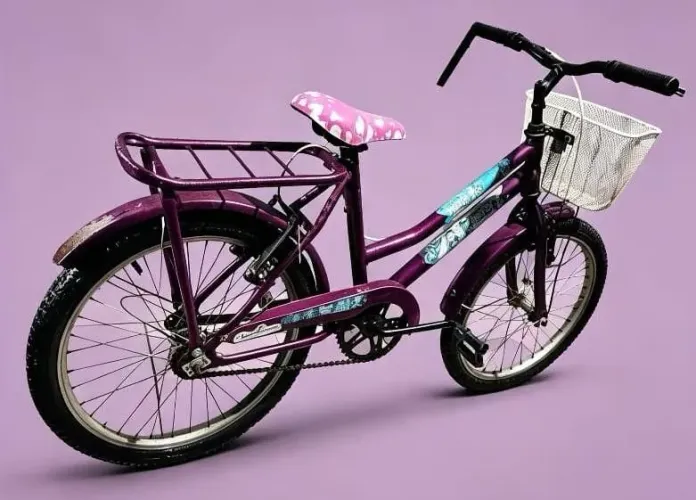 Bicicleta semi nova roxa aro 20