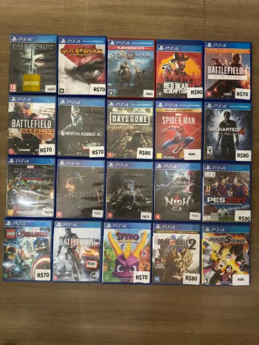 Jogos de ps4 ( valores estão na capa )