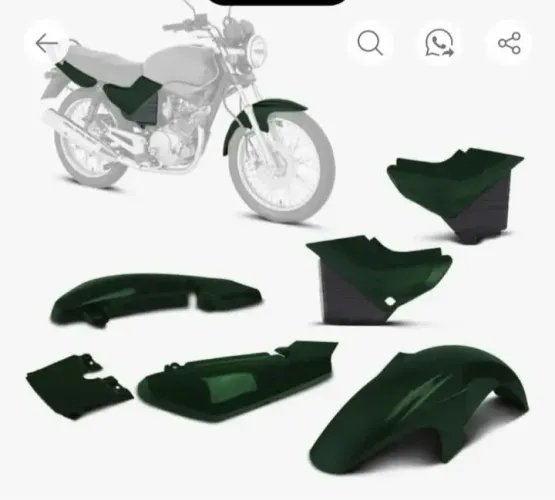 Carenagen da moto yamaha ybr 2006 verde nova