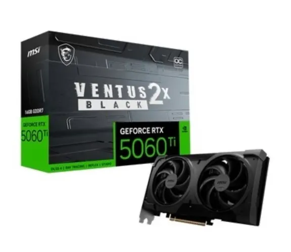 Placa de vídeo NVIDIA MSI RTX5060 ti 16gb - LACRADA | NF | garantia