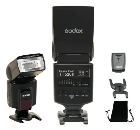 Flash Universal Godox Tt520ii Canon Nikon + Radio Disparador