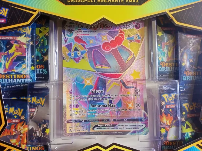 Box Dragapult Vmax + carta pkm Squirtle