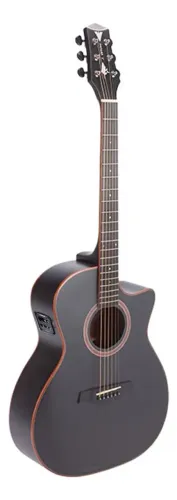 Violão Preto Fosco Phx J White C/ Captação B
