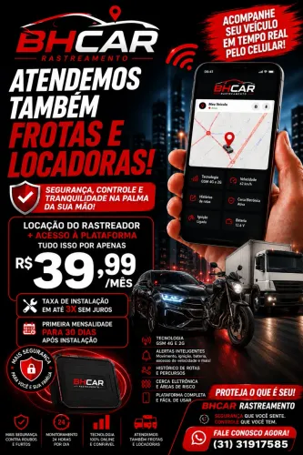 Rastreador Veicular Completo (Carro, Moto e Frota) - R$39,99/mês