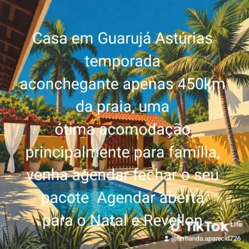 Casa temporada Guarujá Astúrias
