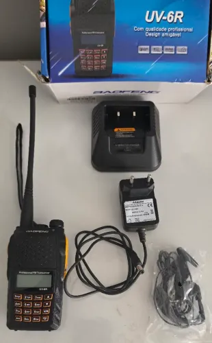 Rádio Comunicador Baofeng UV-6R Dual Band VHF/UHF Original na Caixa