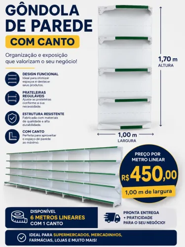 Gôndola prateleira 