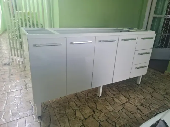 Gabinete Aço Cozinha Pia De 1.80 cm Cozimax