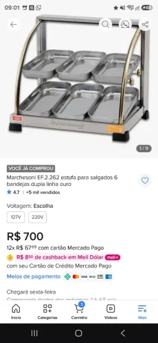 Estufa quente semi nova