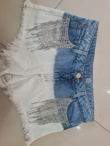 Bermuda jeans feminina