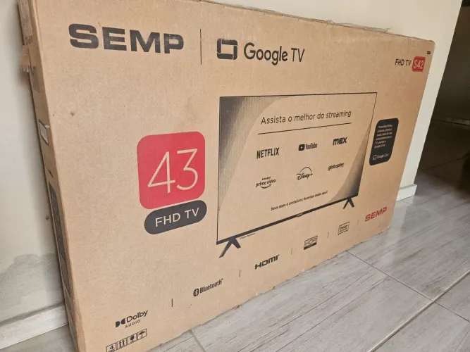 Smart TV Semp LED 43 Full HD Wi-Fi Android TV 43S42