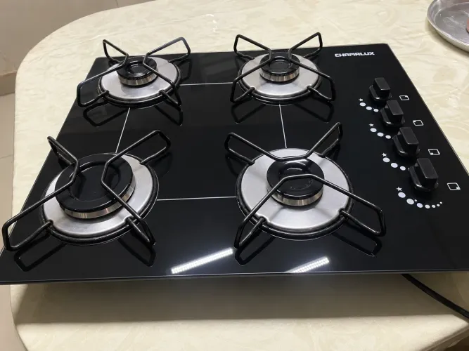 Cooktop 4 Bocas Chamalux Preto - Vidro Temperado