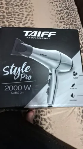 secador de cabelo taiff style pro 2000w potência, cabo 3cm