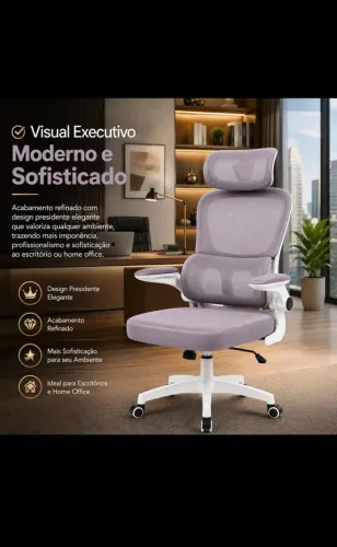 Cadeira de escritório suporte lombar ergonômico 