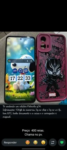 To vendo Motorola G34  chip 5G Wi-Fi 5G 