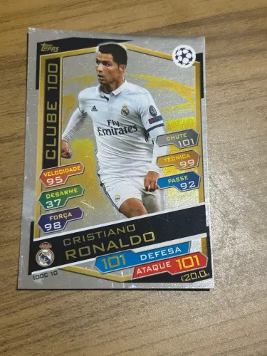 Card Match Attax CLUBE 100 Cristiano Ronaldo CR7 2016