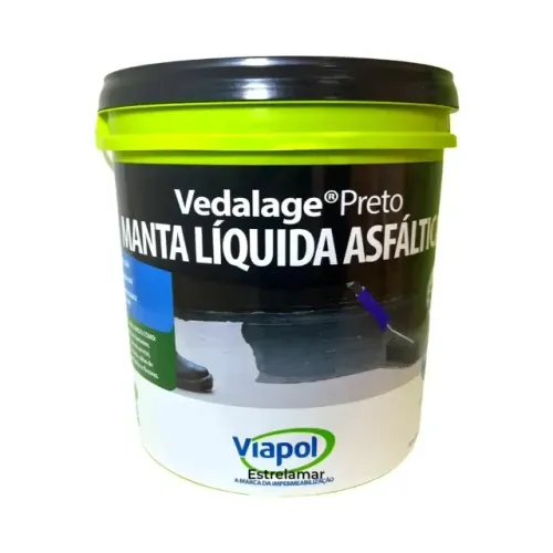 Vedalage Preto Manta Líquida À Base Asfalto - Galão 18L Viapol