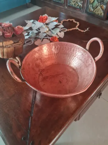 antigo tacho cobre batido