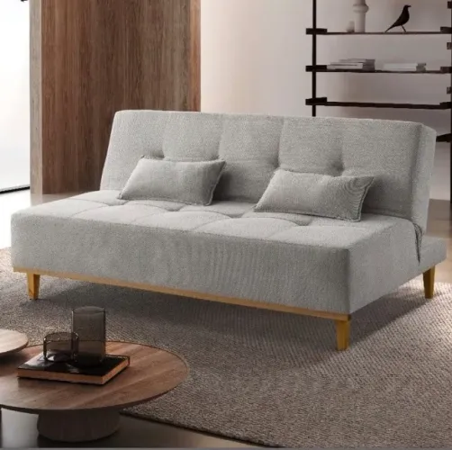 Sofá Cama Aurora 1,81 Linho Cinza