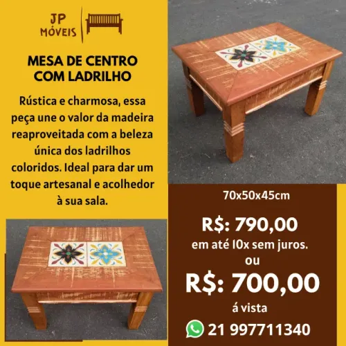 Mesa de Centro com Ladrilho