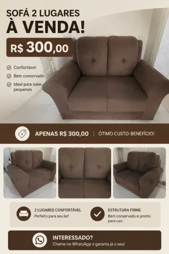 Sofá 2 lugares