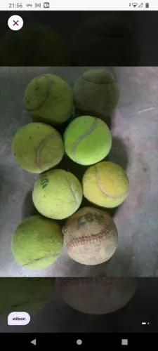 Kit 7 bolinhas de tênis e 1 bola de beisebol