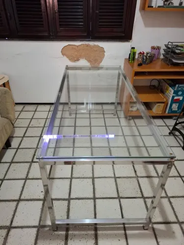 Mesa de inox + Vidro